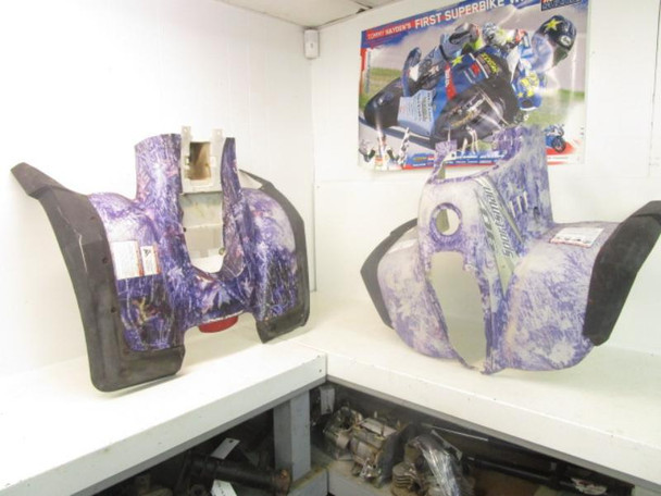 04 Polaris Sportsman 90 Front Rear Fenders Purple Camo 0451163-455 2004-2006