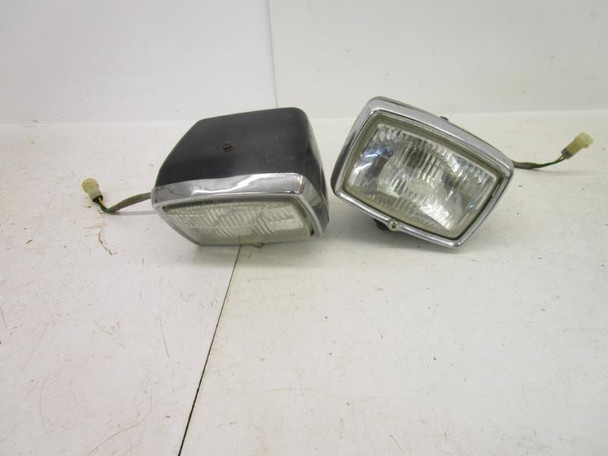 87 Yamaha YFM 350 X Warrior Headlights Lamp Lens 1UY-84330-10-00 1987