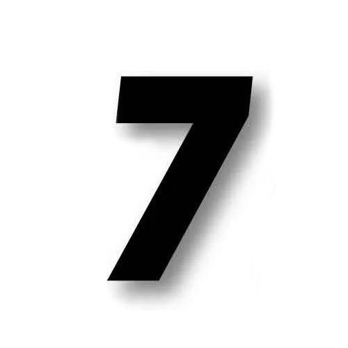 Factory Effex 3pk Racer Digits 4.5in #7 Numbers Black 09-10017