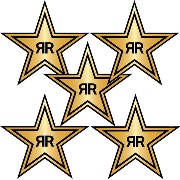 Factory Effex 5pk Rockstar Star Stickers 28-90000