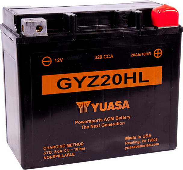 Yuasa AGM Maintenance-Free Battery GYZ20HL for Snowmobile