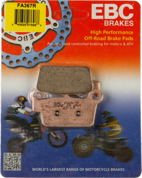 EBC Rear Brake Pads Yamaha 2003-24 YZ 125 2020-24 YZ125X 2003-24 WR 250F