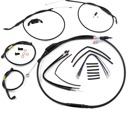 12" T-Bars Cable Kit ABS Black Burly Brand B30-1210