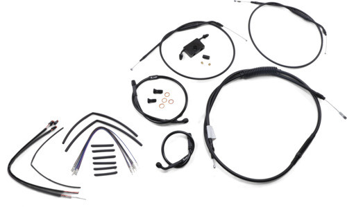 12" T-Bars Cable Kit ABS Black Burly Brand B30-1266