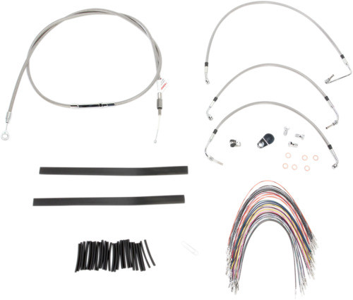 13" Ape Hanger Cable Kit Non-ABS Stainless Steel Burly Brand B30-1103