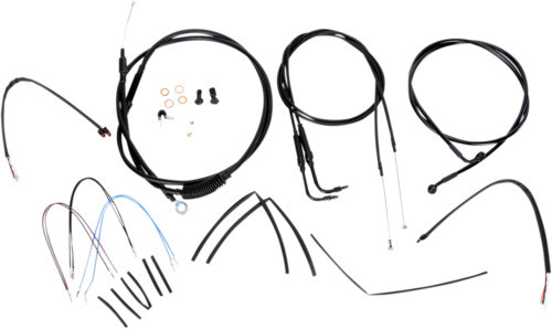 18" Ape Hanger Cable Kit Non-ABS Black Burly Brand B30-1074