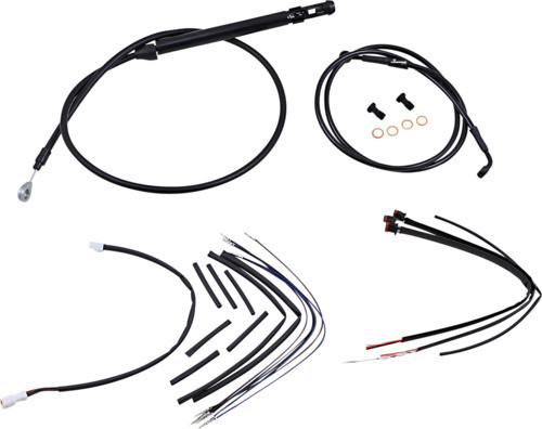 18" Ape Hanger Cable Kit Non-ABS Black Burly Brand B30-1261