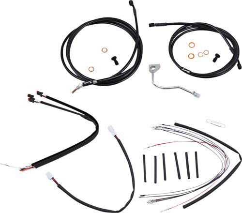 18-19" Ape Hanger Cable Kit ABS Black Burly Brand B30-1181