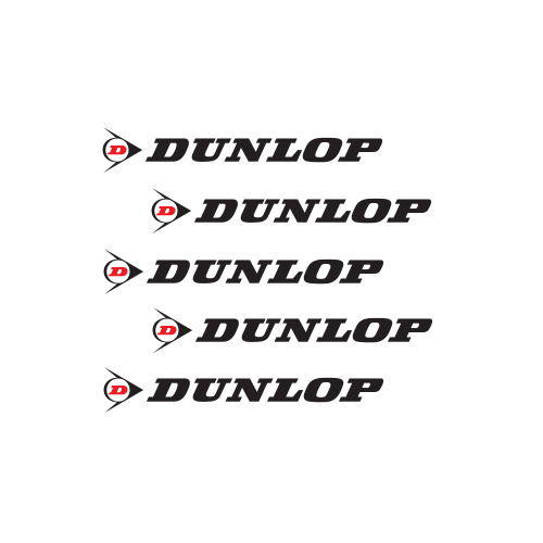 Factory Effex 5pk Dunlop Stickers Black 04-2670