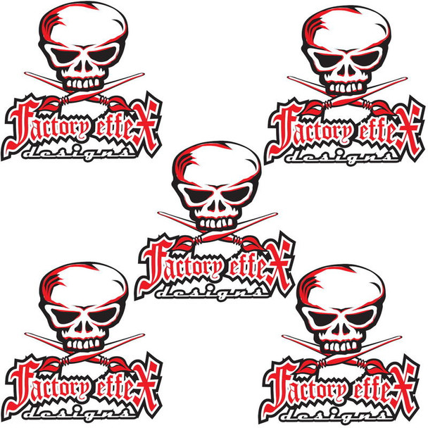 Factory Effex 5pk FX Skull Stickers 04-2654