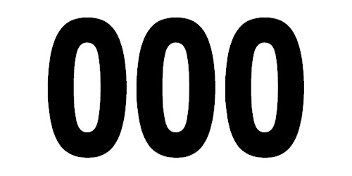 Factory Effex 3pk 8in Pro Number 0 Stickers Black 02-4360