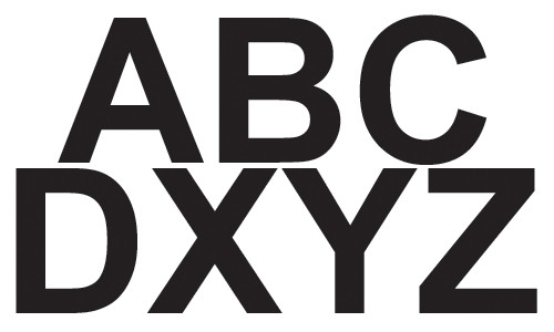 Factory Effex 3in Alpha Kit Letter Stickers Black 02-4490