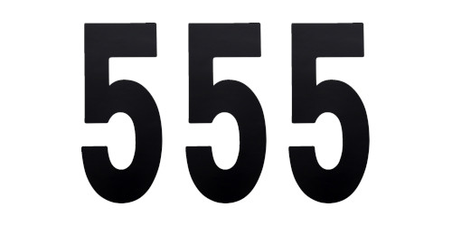 Factory Effex 3pk 8in Number 5 Stickers Black 02-4475