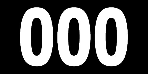 Factory Effex 3pk 7in Pro Number 0 Stickers White 02-4350