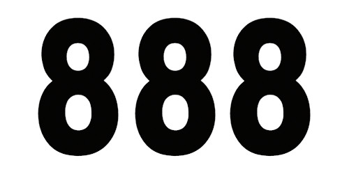Factory Effex 3pk 7in Pro Number 8 Stickers Black 02-4348