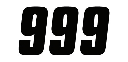 Factory Effex 3pk 6in Factory Number 9 Stickers Black 08-90049
