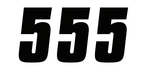 Factory Effex 3pk 6in Factory Number 5 Stickers Black 08-90045