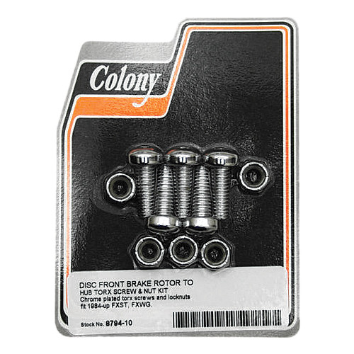 Front Brake Rotor Hardware Kit Torx Colony 8794-10 replaces 3655