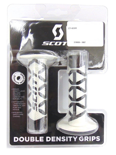 Scott Diamond 7/8 Grips MX Black And White fits Honda Kawasaki Yamaha Suzuki KTM