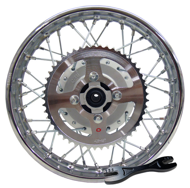 For Yamaha 02-Up TTR 125 TTR125 14" Rear Rim Wheel Assy Sprocket Oversize Spoke