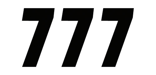 Factory Effex 3pk 6in Factory Number 7 Stickers Black 08-90047