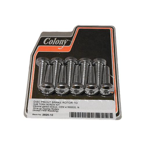 Torx Brake Rotor Hardware Kit Colony 2925-10 replaces 41500020