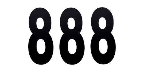 Factory Effex 3pk 6in Number 8 Stickers Black 02-4458