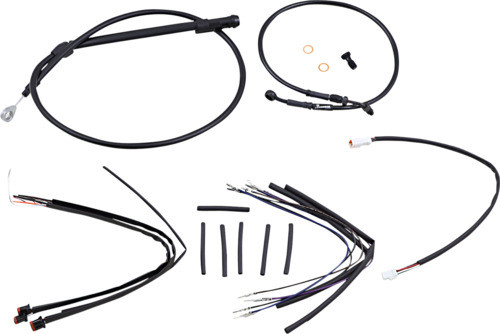 12" T-Bars Cable Kit ABS Black Burly Brand B30-1252