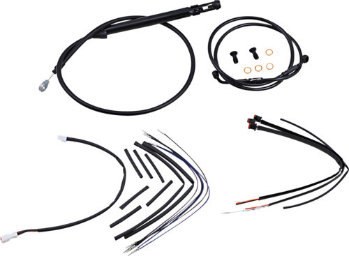12" T-Bars Cable Kit Non-ABS Black Burly Brand B30-1257