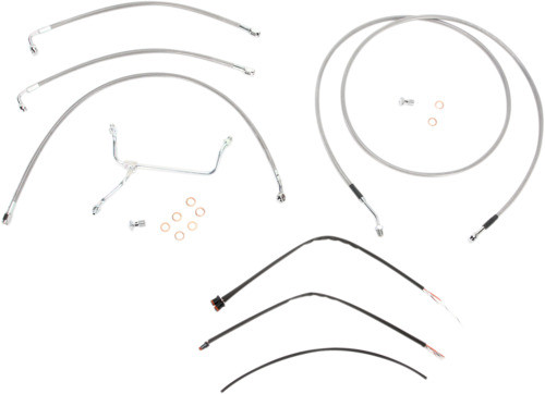 13" Ape Hanger Cable Kit Non-ABS Stainless Steel Burly Brand B30-1117