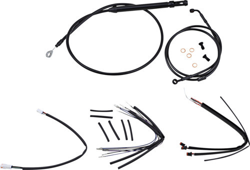 18" Ape Hanger Cable Kit Non-ABS Black Burly Brand B30-1248