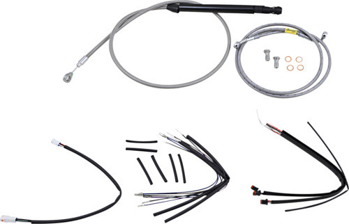 16" Ape Hanger Cable Kit Non-ABS Stainless Steel Burly Brand B30-1250