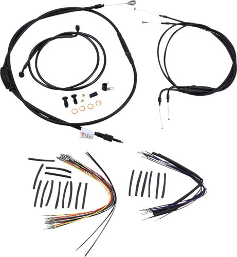 16" Ape Hanger Cable Kit Black Burly Brand B30-1013