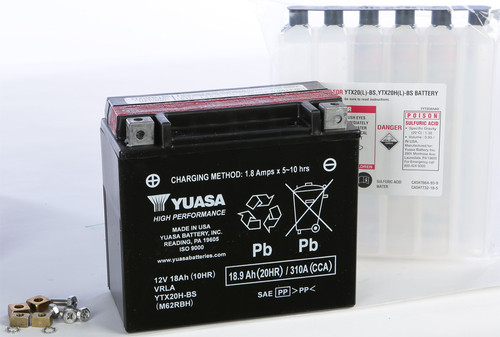 Yuasa AGM Maintenance-Free Battery YTX20H-BS for ATV SXS
