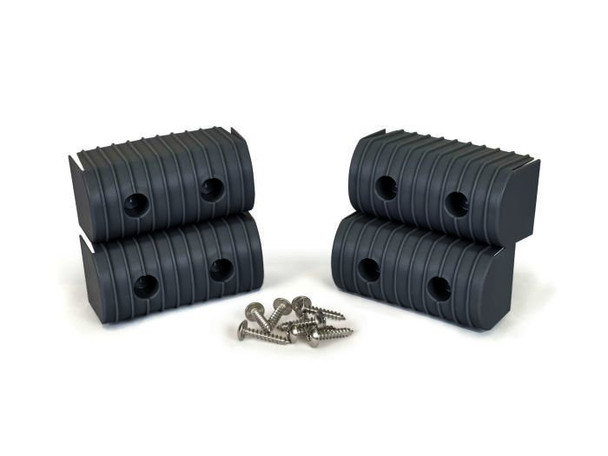 Caliber 4pk Black 2in x 4in BunkWrap End Cap Kit 23051-BK