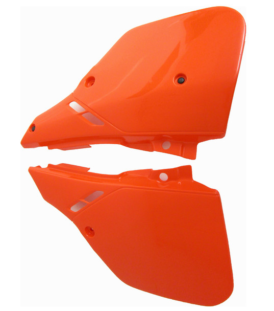 UFO Side Cover Plastic Panels Orange Flash Red fits Honda 1987 CR125 CR250 CR500