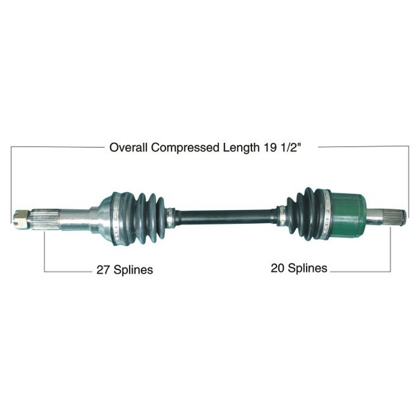 Tytaneum Front Left Right CV Axle for Yamaha Wolverine 350 4x4 2001-2005