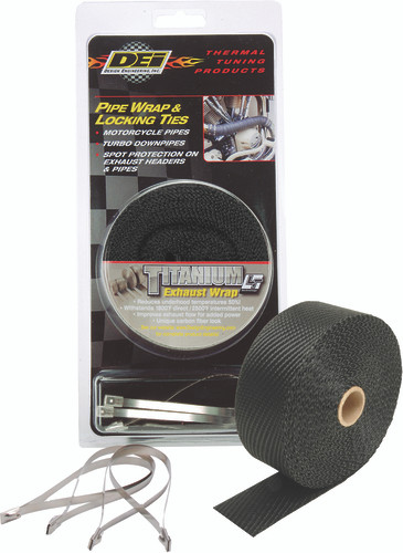 Black Titanium Pipe Wrap and Locking Ties DEI 901139