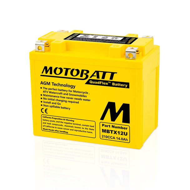 MotoBatt AGM Battery 82-85 for Suzuki GS 300L 83-88 GS 450 2004-12 DL650 V-Storm