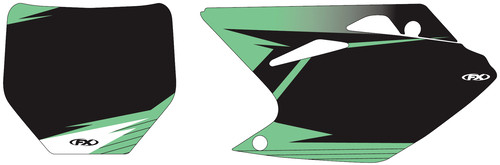 Factory Effex Graphic Number Plate Backgrounds Black for KX250 09-12 KX450 09-11