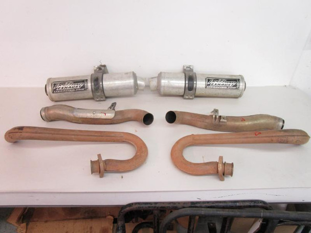 06 Yamaha YFM 700 Raptor Looney Tuned Dual Exhaust 2006-2014