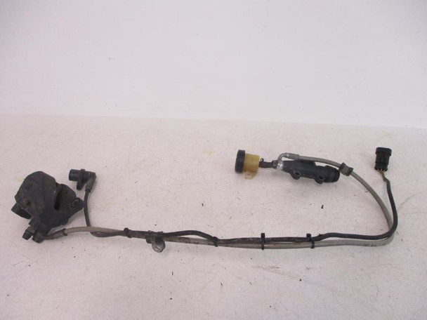 06 Ducati Multistrada 620 Red Rear Brake Caliper Master Cylinder Hose Line 2006