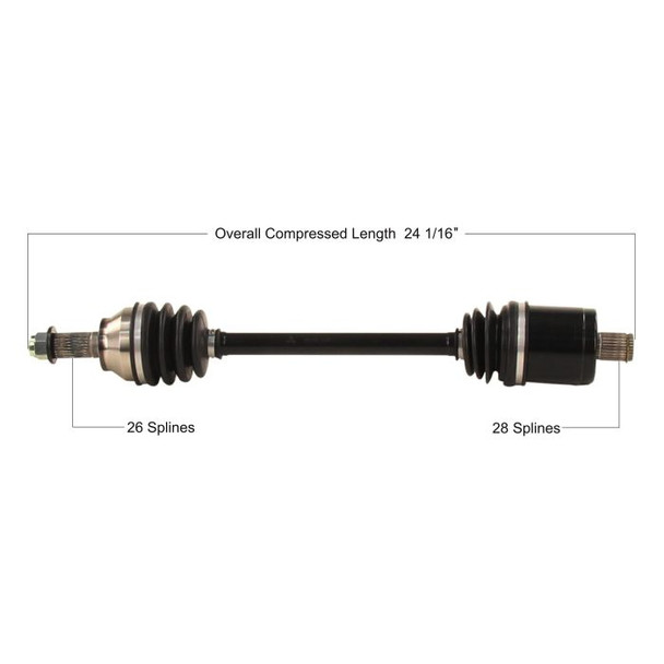 Tytaneum Rear Left Right CV Axle for Polaris Scrambler Sportsman XP 1000 S 20-21