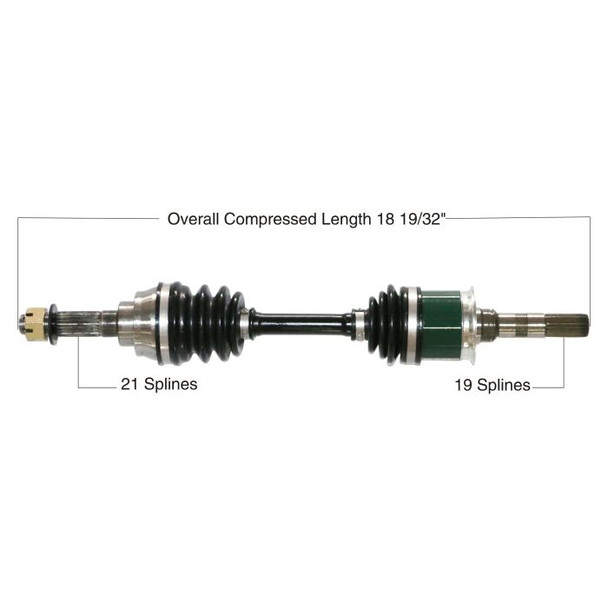 Tytaneum Front Left Right CV Axle 813-0115 for Kawasaki Bayou 300 400 4x4 89-04
