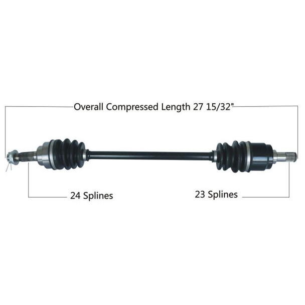 Tytaneum Rear Right CV Axle 813-0087 for Honda Big Red 700 MUV700 2009-2013