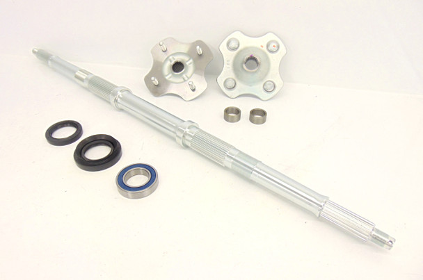 88-92 for Honda TRX 300 Fourtrax Axle w/Bearing Kit& 2 Rear Wheel Hubs w/Spacers