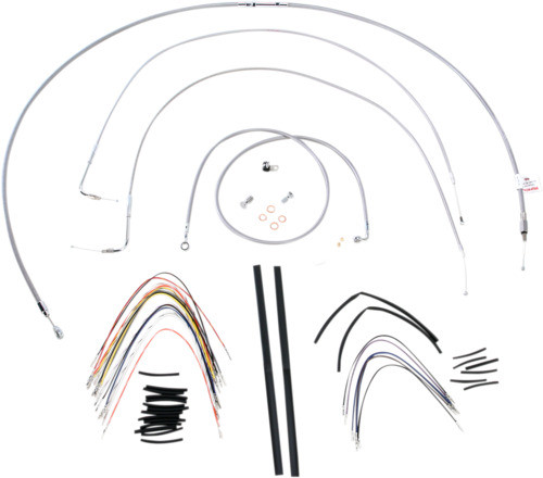 18" Ape Hanger Cable Kit Stainless Steel Burly Brand B30-1058