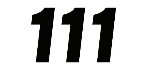 Factory Effex 3pk 6in Factory Number 1 Stickers Black 08-90041