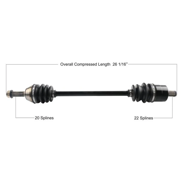 Tytaneum Front Left Right CV Axle for Ranger 570 4x4 Full Size Crew 570-6 2016
