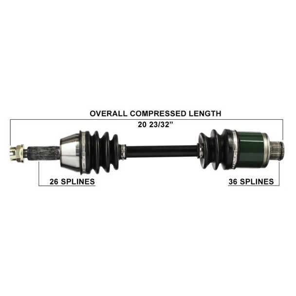 Tytaneum Rear Left Right CV Axle 813-0128 for Polaris Sportsman 700 Twin 2002